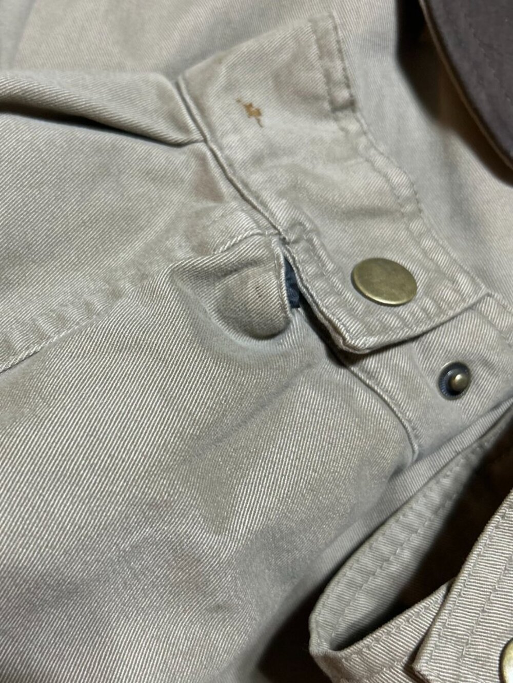 Vintage Aberdeen Authentic Canvas barn chore coat jacket;Leather Collar; XL; zip - Picture 14 of 15